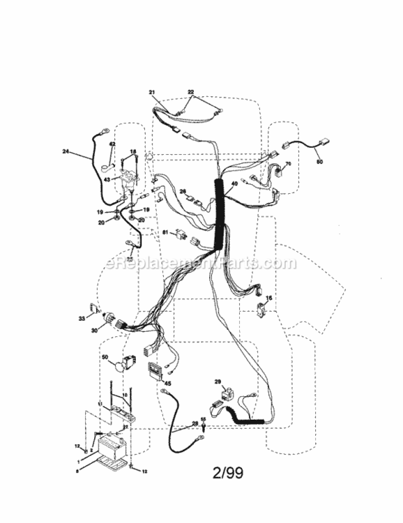 Page A Diagram and Parts List for 917272130  Craftsman Lawn Tractor