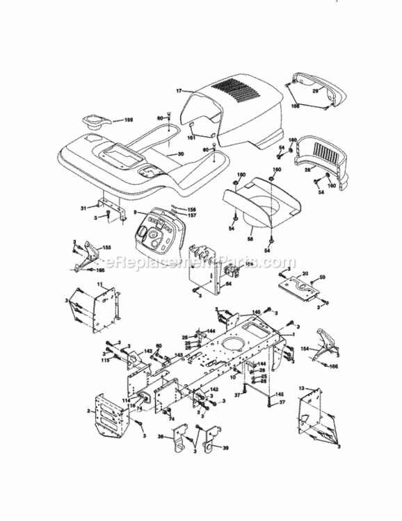 Page B Diagram and Parts List for 917272130  Craftsman Lawn Tractor
