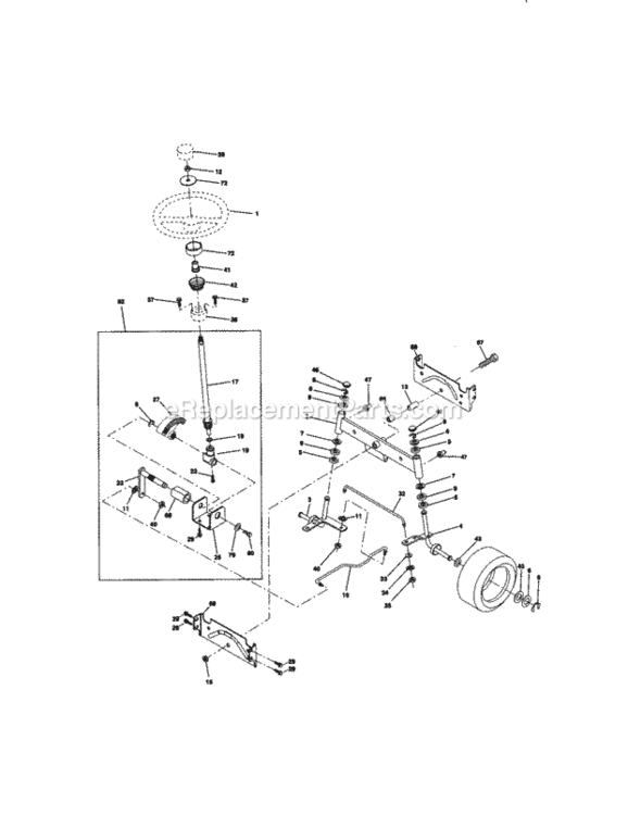 Page D Diagram and Parts List for 917272130  Craftsman Lawn Tractor