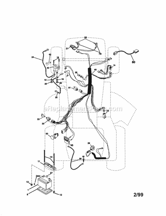 Page A Diagram and Parts List for 917272140  Craftsman Lawn Tractor