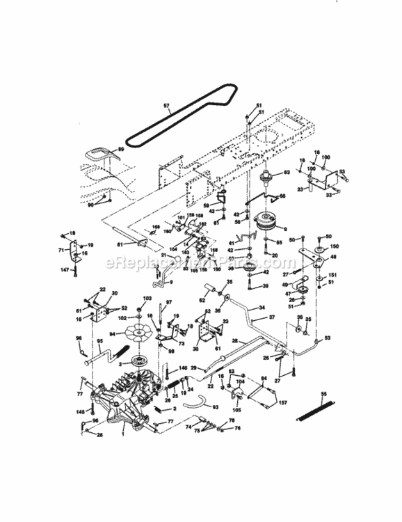 Page C Diagram and Parts List for 917272140  Craftsman Lawn Tractor