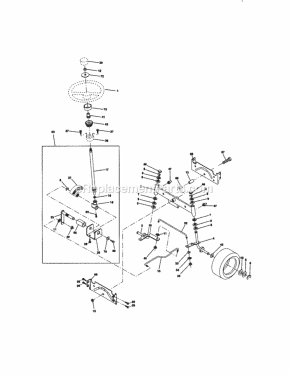 Page D Diagram and Parts List for 917272140  Craftsman Lawn Tractor