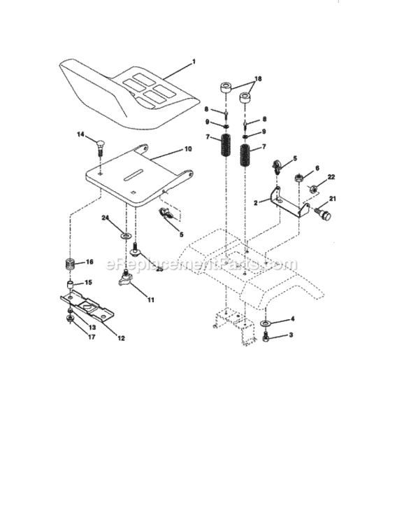Page F Diagram and Parts List for 917272140  Craftsman Lawn Tractor