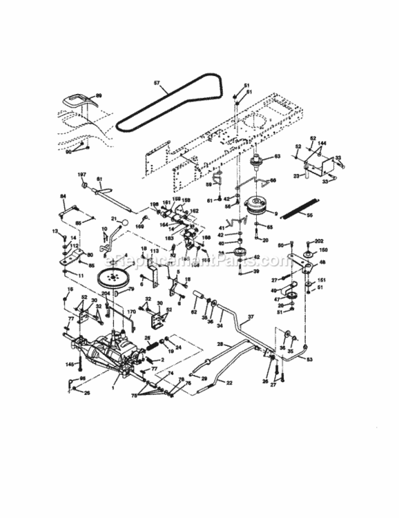 Page C Diagram and Parts List for 917272150  Craftsman Lawn Tractor