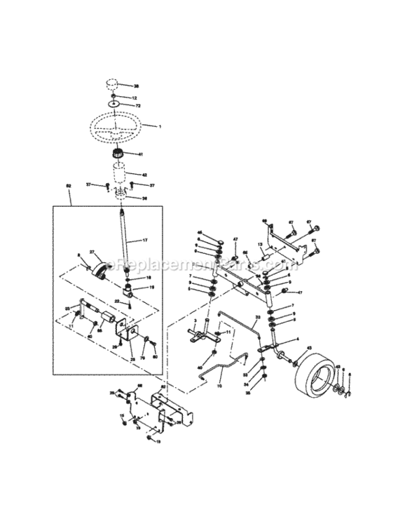 Page D Diagram and Parts List for 917272150  Craftsman Lawn Tractor
