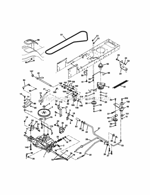 Page C Diagram and Parts List for 917272190  Craftsman Lawn Tractor