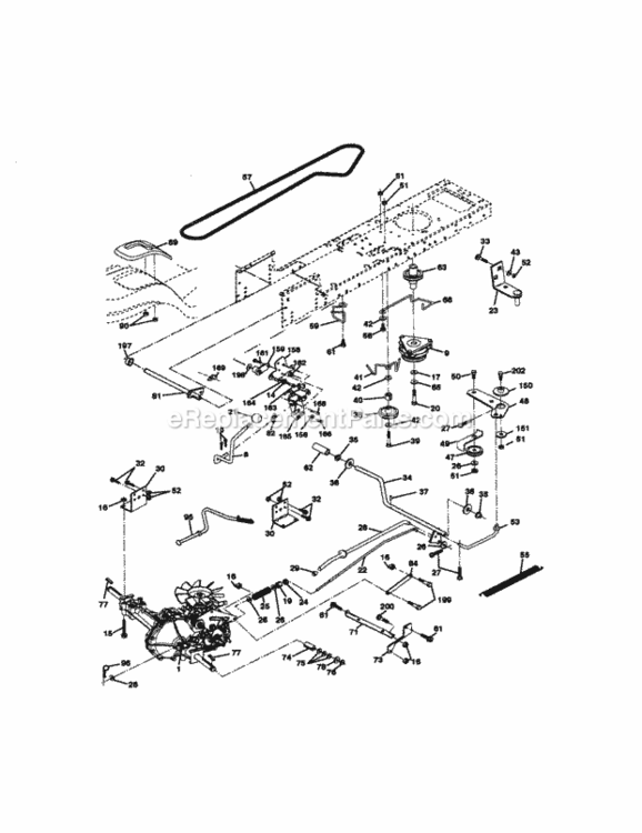 Page C Diagram and Parts List for 917272200  Craftsman Lawn Tractor