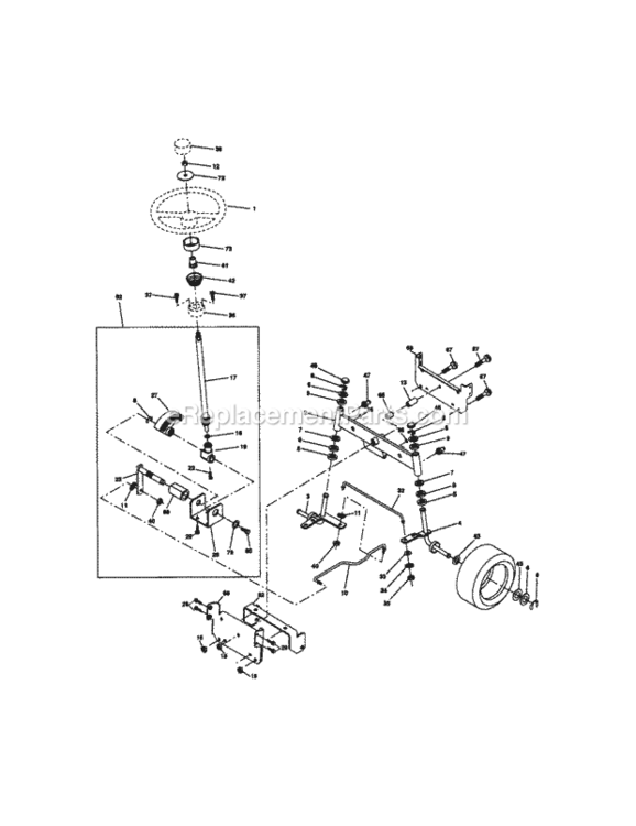 Page D Diagram and Parts List for 917272200  Craftsman Lawn Tractor