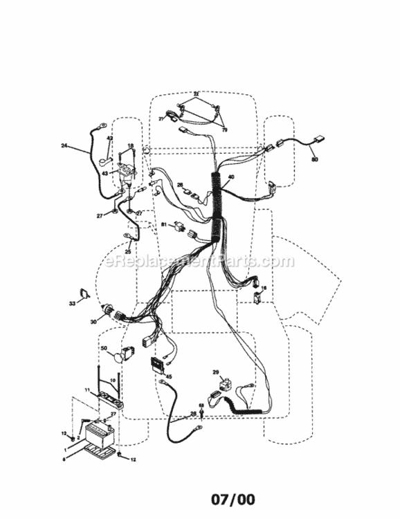Page A Diagram and Parts List for 917272220  Craftsman Lawn Tractor