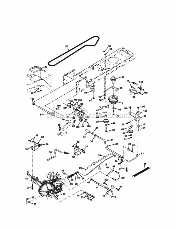 Page C Diagram and Parts List for 917272220  Craftsman Lawn Tractor