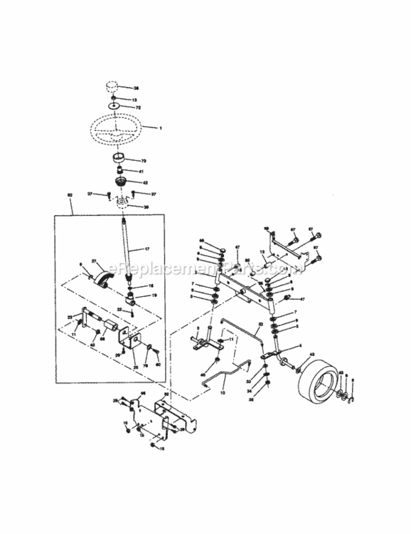 Page D Diagram and Parts List for 917272220  Craftsman Lawn Tractor