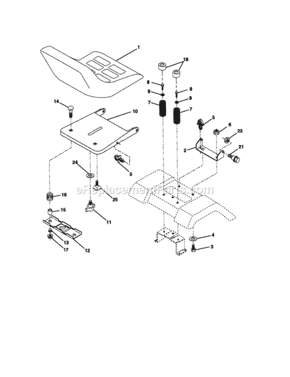 Page F Diagram and Parts List for 917272220  Craftsman Lawn Tractor