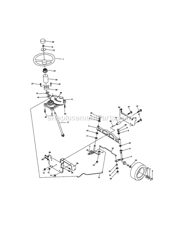 Page D Diagram and Parts List for 917272231  Craftsman Lawn Tractor
