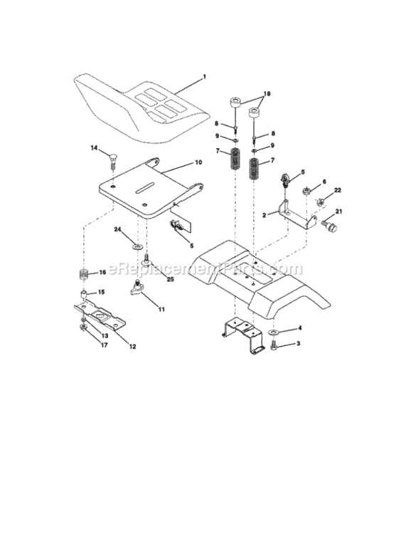 Page F Diagram and Parts List for 917272231  Craftsman Lawn Tractor