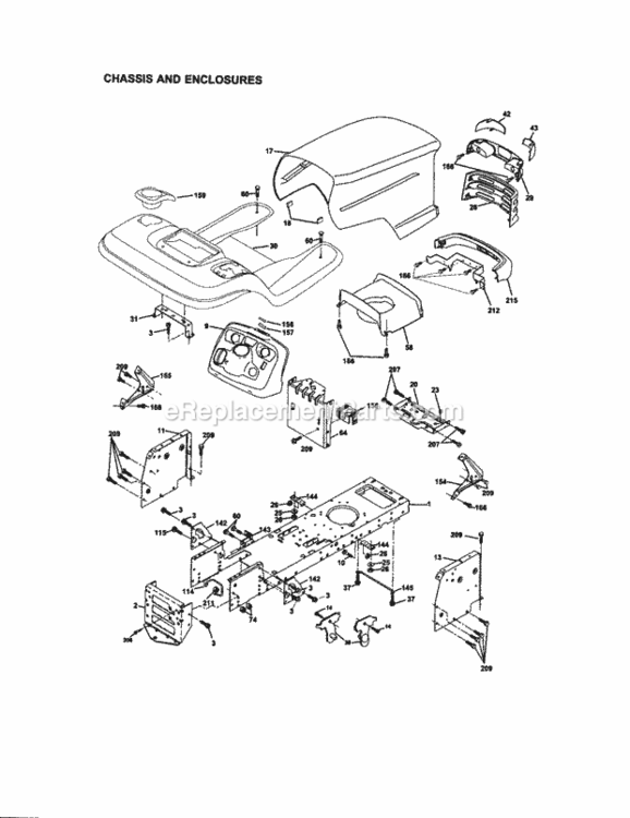 Page B Diagram and Parts List for 917272232  Craftsman Lawn Tractor