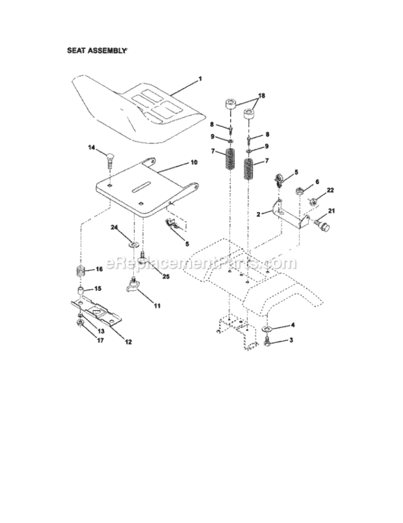 Page F Diagram and Parts List for 917272232  Craftsman Lawn Tractor