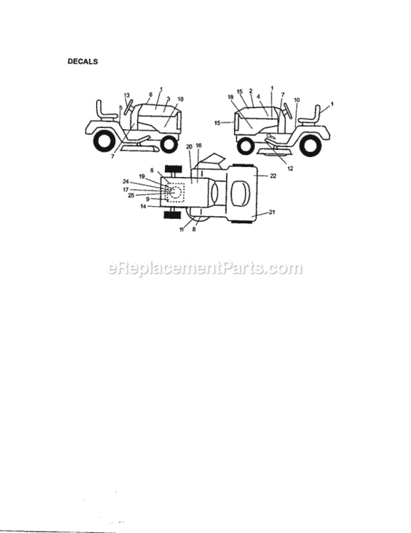 Page G Diagram and Parts List for 917272232  Craftsman Lawn Tractor