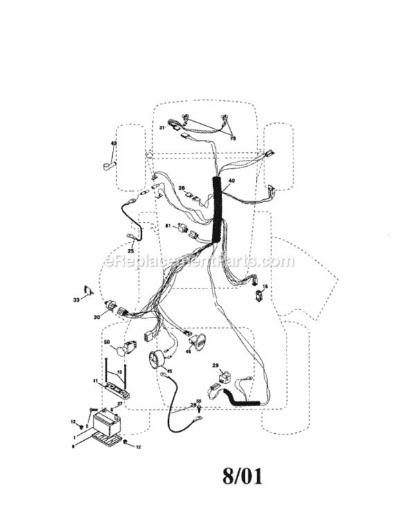 Page A Diagram and Parts List for 917272234  Craftsman Lawn Tractor
