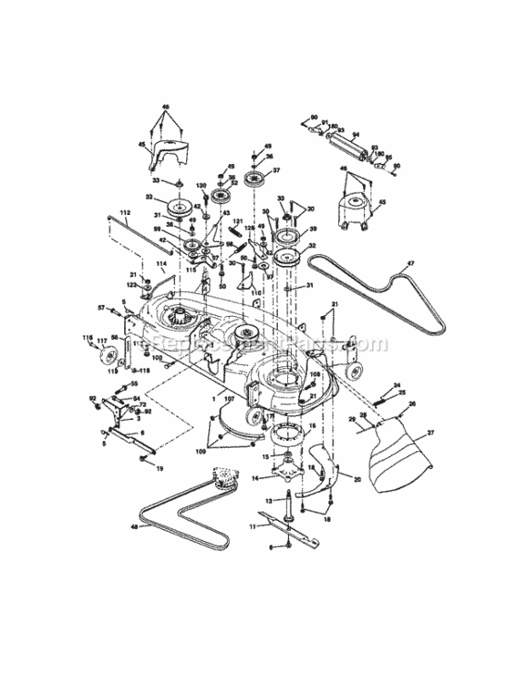 Page J Diagram and Parts List for 917272234  Craftsman Lawn Tractor