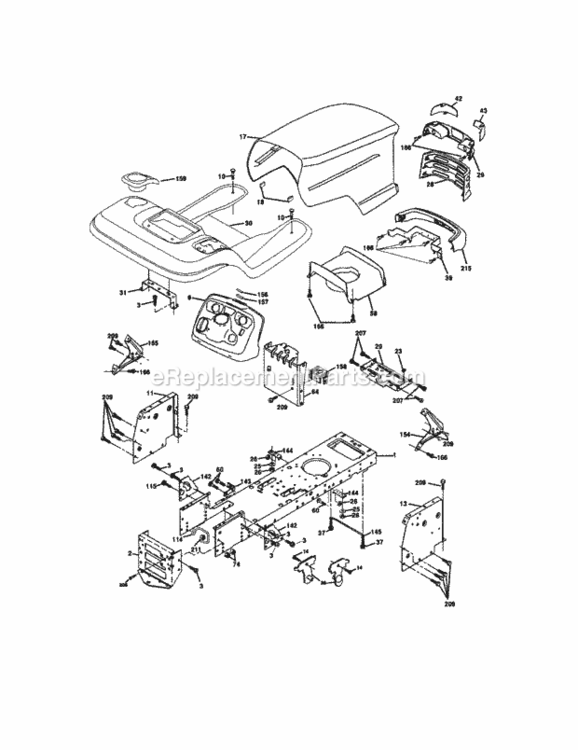 Page B Diagram and Parts List for 917272234  Craftsman Lawn Tractor