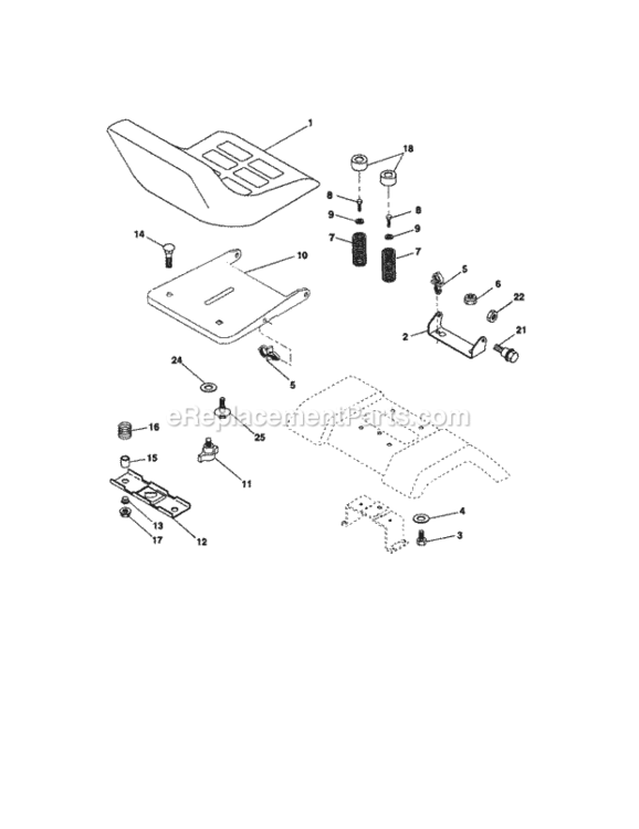 Page G Diagram and Parts List for 917272234  Craftsman Lawn Tractor