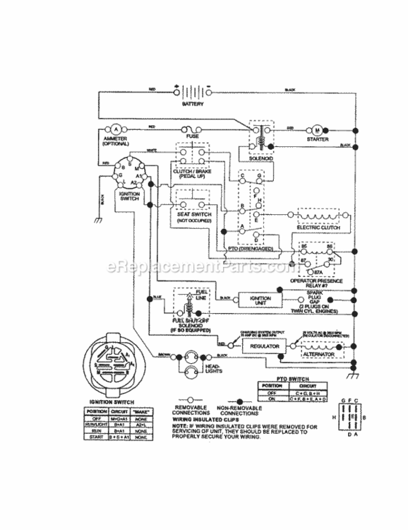 Page K Diagram and Parts List for 917272240  Craftsman Lawn Tractor