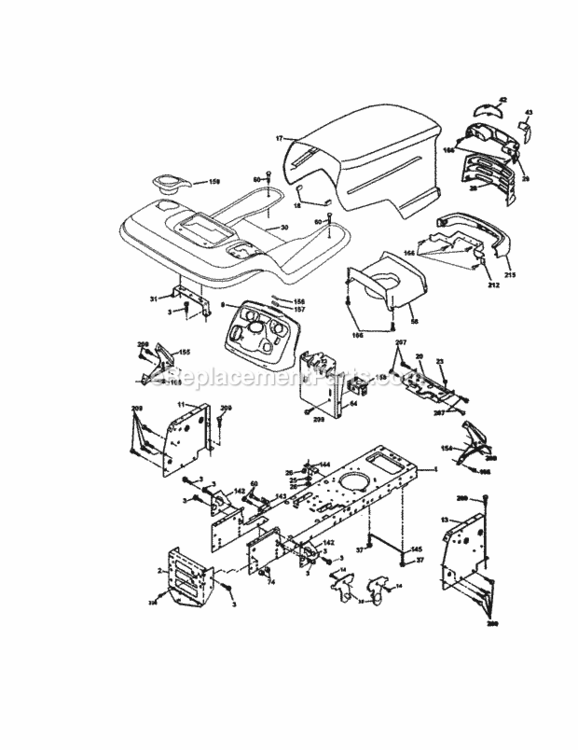 Page B Diagram and Parts List for 917272240  Craftsman Lawn Tractor