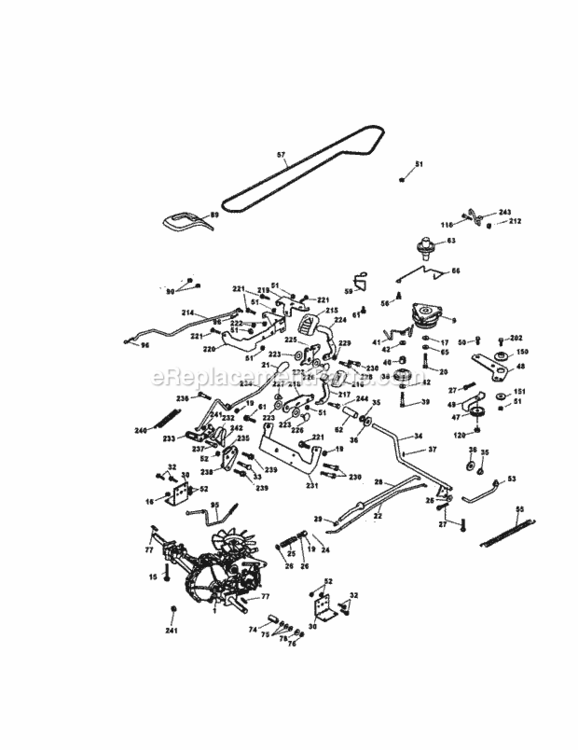Page C Diagram and Parts List for 917272240  Craftsman Lawn Tractor