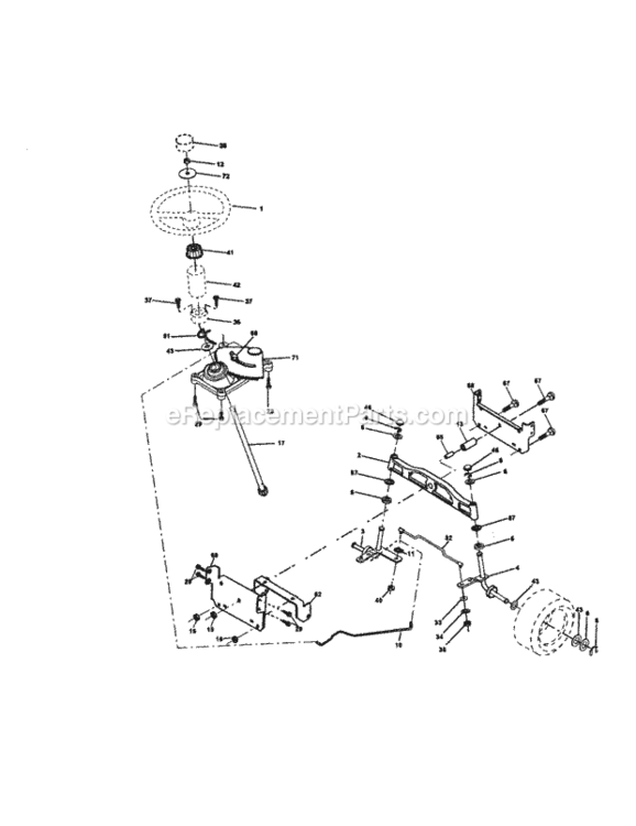 Page D Diagram and Parts List for 917272240  Craftsman Lawn Tractor