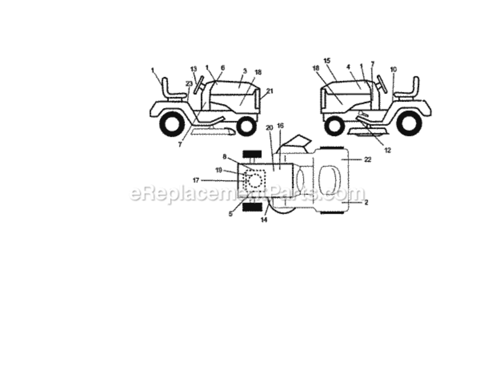 Page G Diagram and Parts List for 917272240  Craftsman Lawn Tractor