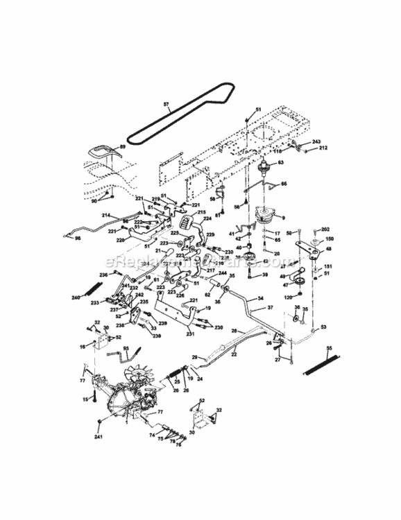 Page C Diagram and Parts List for 917272241  Craftsman Lawn Tractor