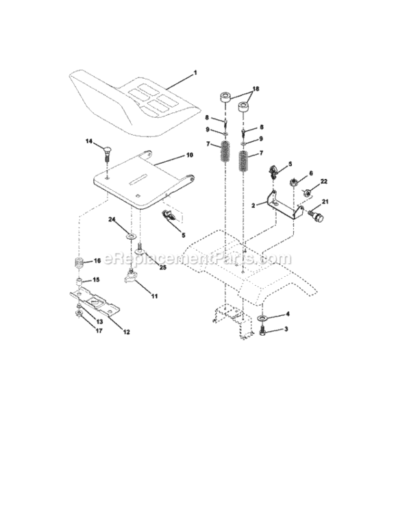 Page F Diagram and Parts List for 917272241  Craftsman Lawn Tractor