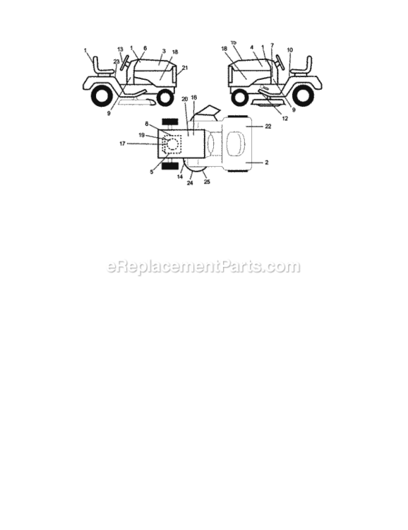 Page G Diagram and Parts List for 917272241  Craftsman Lawn Tractor