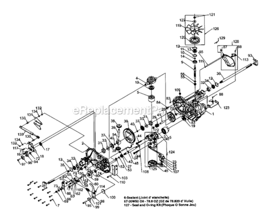 Page K Diagram and Parts List for 917272242  Craftsman Lawn Tractor