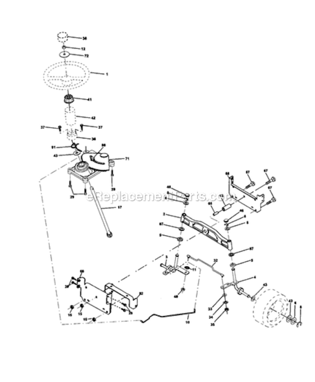 Page D Diagram and Parts List for 917272242  Craftsman Lawn Tractor
