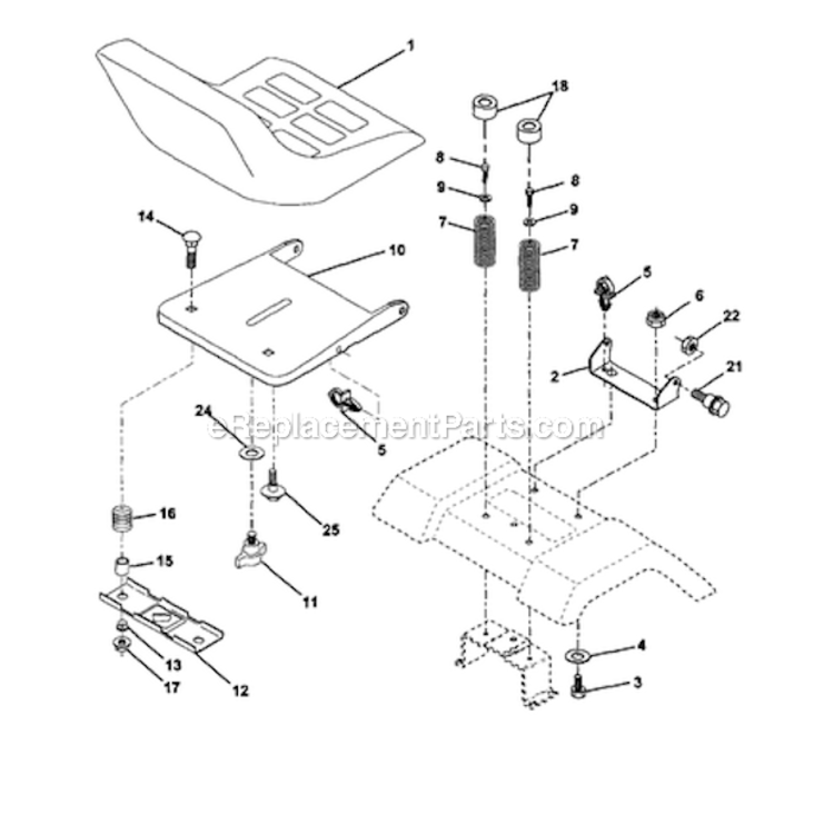 Page F Diagram and Parts List for 917272242  Craftsman Lawn Tractor
