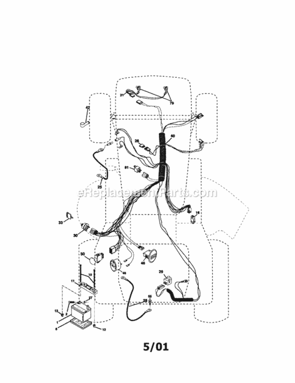 Page A Diagram and Parts List for 917272243  Craftsman Lawn Tractor