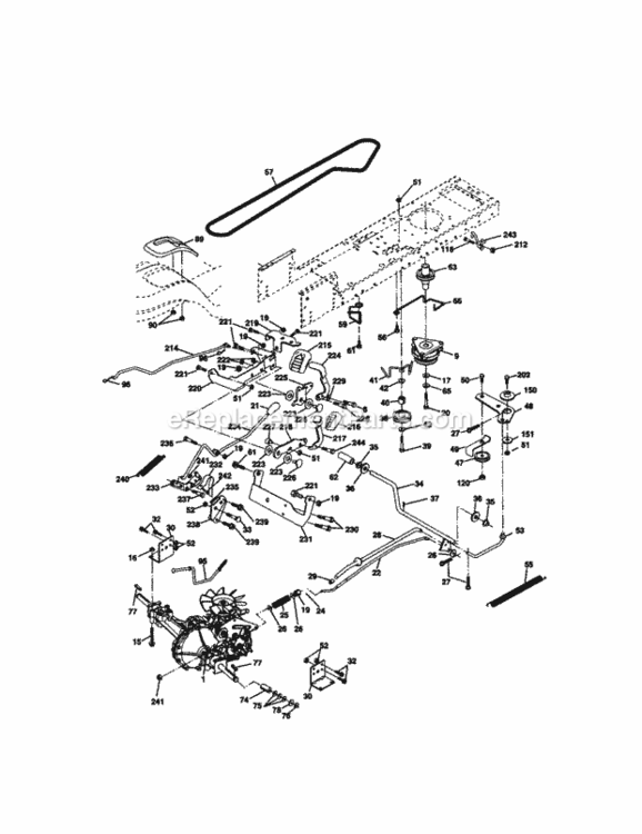 Page C Diagram and Parts List for 917272243  Craftsman Lawn Tractor