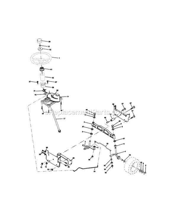 Page D Diagram and Parts List for 917272243  Craftsman Lawn Tractor