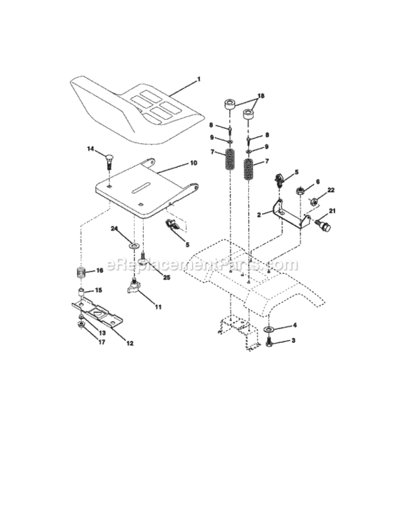 Page F Diagram and Parts List for 917272243  Craftsman Lawn Tractor