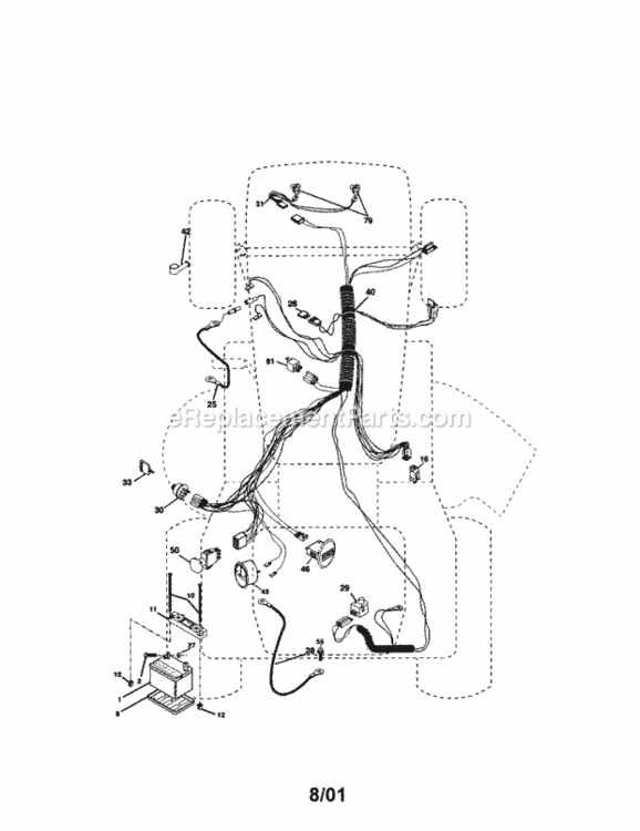 Page A Diagram and Parts List for 917272244  Craftsman Lawn Tractor