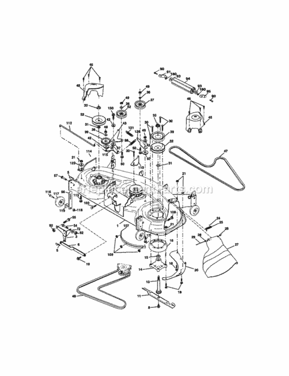Page J Diagram and Parts List for 917272244  Craftsman Lawn Tractor