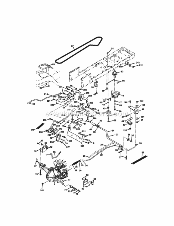 Page C Diagram and Parts List for 917272244  Craftsman Lawn Tractor