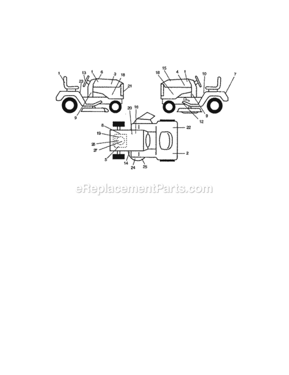 Page G Diagram and Parts List for 917272244  Craftsman Lawn Tractor