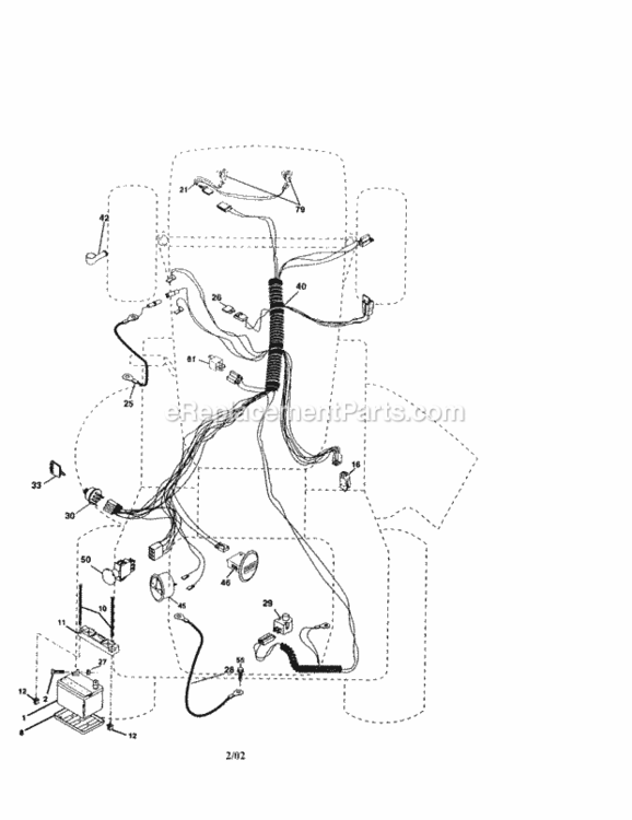Page A Diagram and Parts List for 917272245  Craftsman Lawn Tractor