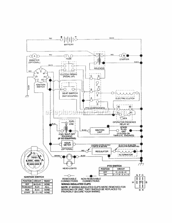Page K Diagram and Parts List for 917272245  Craftsman Lawn Tractor