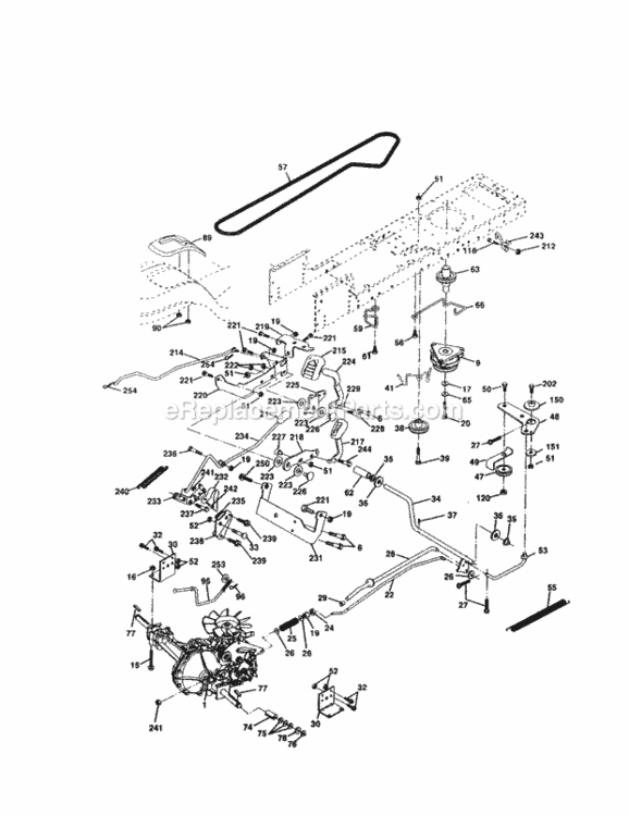 Page B Diagram and Parts List for 917272245  Craftsman Lawn Tractor