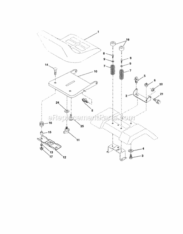 Page F Diagram and Parts List for 917272245  Craftsman Lawn Tractor