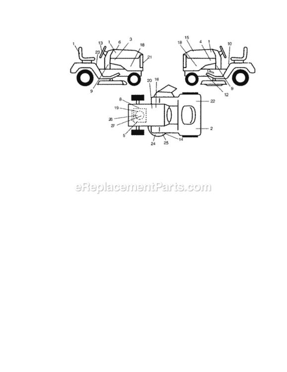 Page G Diagram and Parts List for 917272245  Craftsman Lawn Tractor