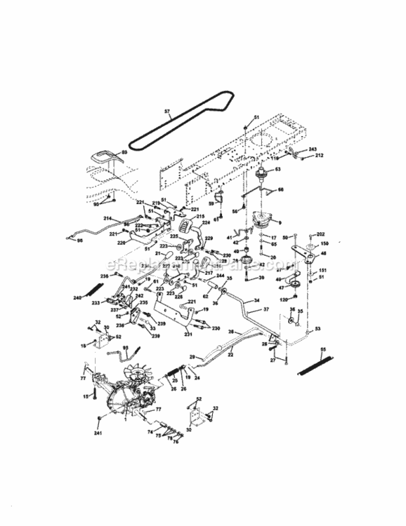 Page C Diagram and Parts List for 917272260  Craftsman Lawn Tractor